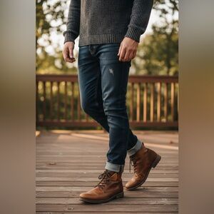 Men’s Bullboxer Kelden Cap Toe Leather Boots SZ 12